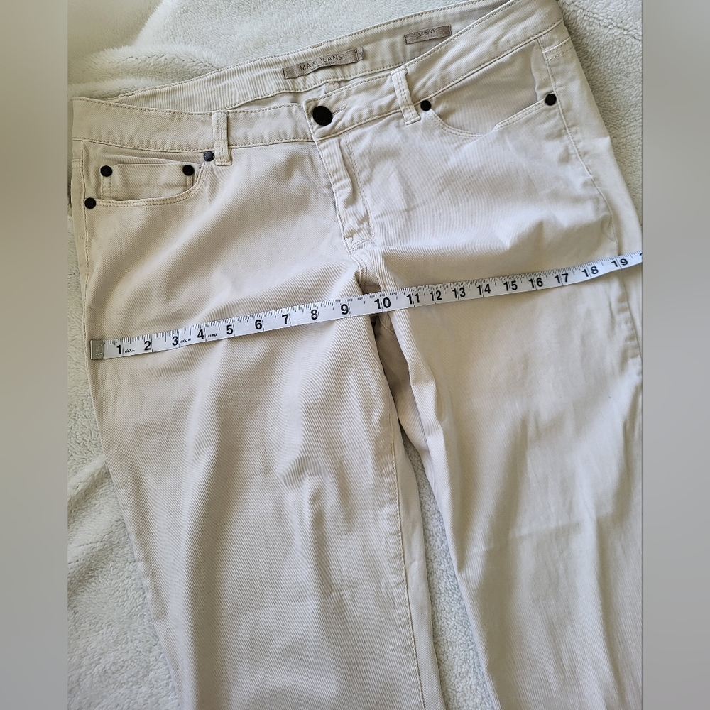Max Skinny High Rise Jeans Ivory Women's Size 12 - Picture 5 of 10